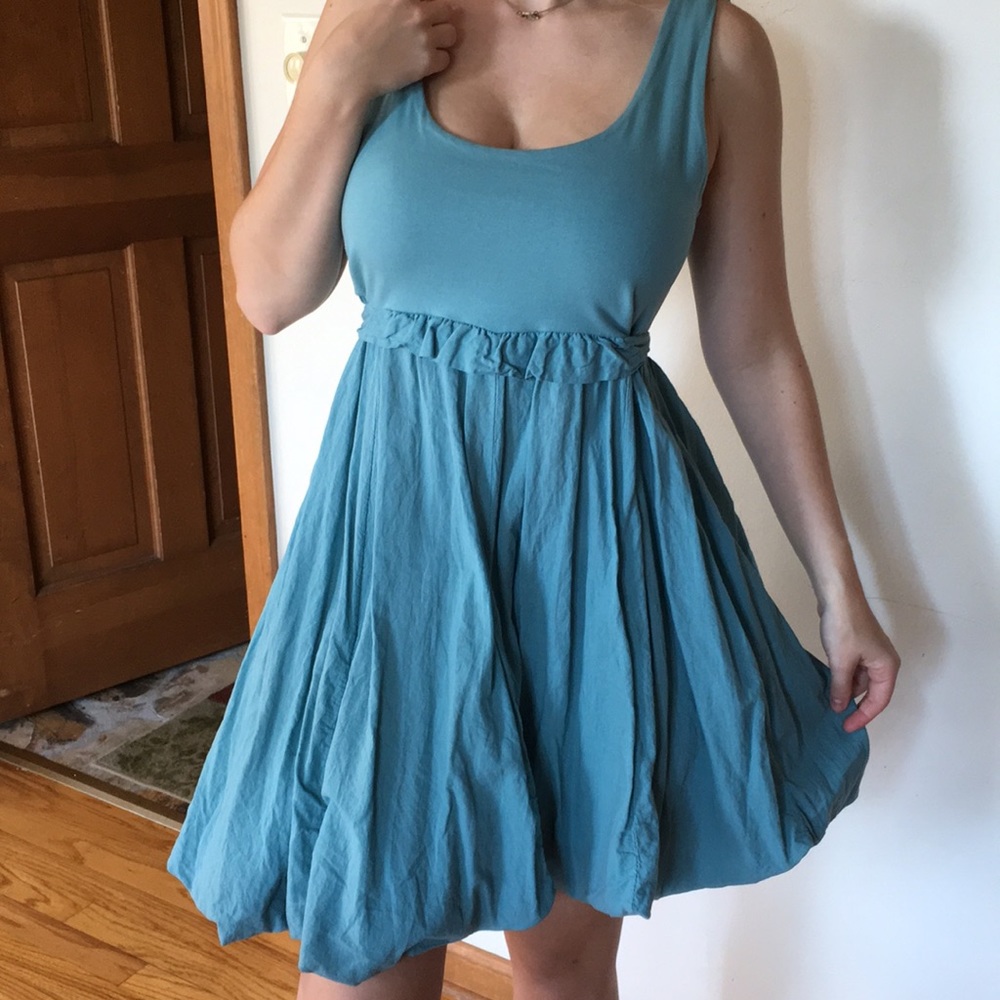 Blue flowy summer dress